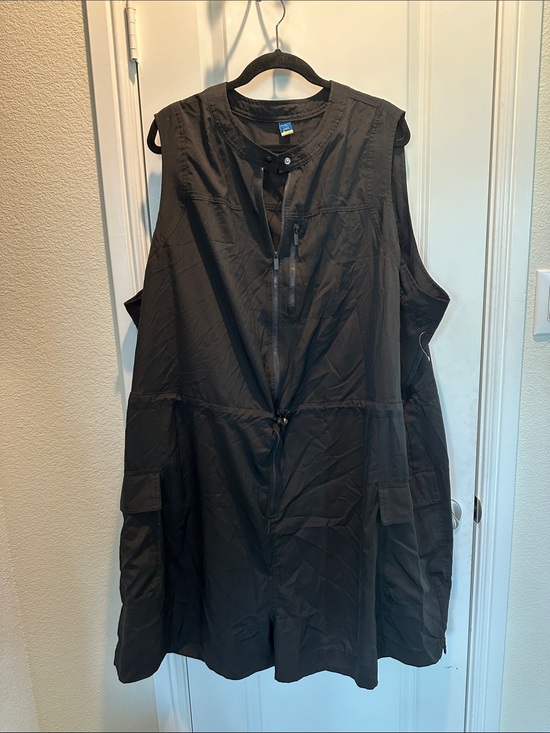 Pants - Sleeveless Black Utility Vest Romper.